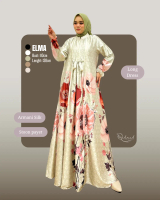 Gamis Elma Armani Silk Stoon dan Payet.