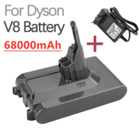 100% New Dyson V8 68000mAh 21,6V Batterie für Dyson V8 Absolute/ FlauschigenTier Li-Ion Staubsauger wiederaufladbare batterie