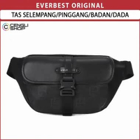 TAS PINGGANG PRIA EVERBEST ORIGINAL BRANDED HITAM EM37