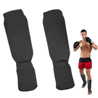 1 Pair Boxing Shin Guards Instep Pads Ankle Foot Protector Kickboxing Muaythai Training Leg Support Protection Brace Equipment