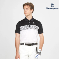 Munsingwear 企鵝牌 男款白色日本製特色織紋短袖POLO衫 MGTT2A02