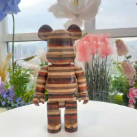 Bearbrick 400% KARIMOKU BE@RBRICK "HORIZON" Horizon 11-Inch Height Handmade Wooden Collectible Doll With Rotatable Joints
