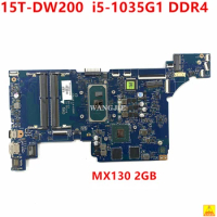 For HP 15T-DW200 15-DW 15-DU Laptop Motherboard L86464-601 L86464-001 FPI50 LA-H328P MX130 2GB CPU+ i5-1035G1 GPU Used
