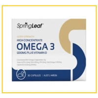 SPRINGLEAF 綠芙高濃度魚油膠囊30粒 OMEGA3 1200MG PLUS VITAMIN D 30 CAPSULES