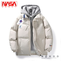 NASA聯名棉服男冬季潮牌假兩件棉衣情侶羽絨棉服外套加厚棉襖