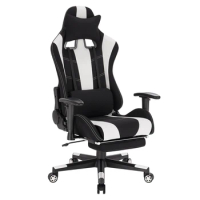 Swivel Racing Chair Gaming Chair Height Adjustable Fabric Office Chair with Rocking Function Armchair Ergonomic Chair for WCG