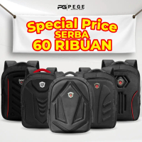 Tas Sekolah 60 RIBUAN Tas Punggung Pria Polos Hitam Emboss Bonus Raincover Tas Ransel Segala Aktifit