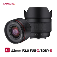 Samyang 12mm F2 Lens AF Wide Angle Lens for Sony E Fuji X Mount Camera A7 A9 A7 IV A7III A6600 A7R3 XT3 XT04 X-T10 X-pro