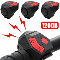120db Electric Bicycle Horn Loud Bike Bell with Warning Sound Bike Horns with Warning Sound and Battery for Kids Scooters Bikes