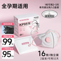 孕婦專用KP95口罩 防甲醛油煙異味 活性炭防煙獨立包裝 廚房餐飲適用- 孕婦專用✅KP95【16枚】灰霧粉【防甲醛二手煙】 均碼