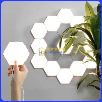 Lampu Hias Hexagonal Dinding Quantum Touch Sensor Cool White - M99