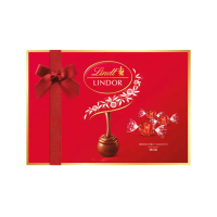 【Lindt 瑞士蓮】Lindor夾餡牛奶巧克力禮盒 14入(168g/盒 情人節禮物)