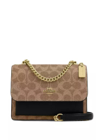 Coach Coach Mini Klare Crossbody Bag In Signature Canvas - Tan/Black