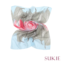 Sukie 雪紡紗絲巾 印花絲巾/優雅花朵樹葉印花50X150雪紡紗絲巾 圍巾(4色任選)