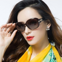 潮帕森2024新款偏光太陽鏡女士時尚防紫外線大框圓臉個性網紅墨鏡