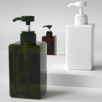 Travel Clear Plastic Square Bottle Dispenser Soap Lotion Shower Gel Empty Set Bathroom Liquid Dispenser for Soap