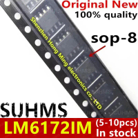 100% mới (5 hoặc 10 cái), LM6172, LM6172IM, LM6172IMX, LM6172IMX/NOPB, SOP-8