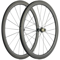 Carbon Wheels Road Bike 45mm Clincher 700C Wheel 25mm Wide U shape 3K Bicycle Wheelset