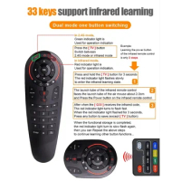 2.4G Gyroscope G30 Remote Control Wireless Air Mouse 33 Keys IR Learning Voice for X96 mini H96 MAX Android TV Box Smart Remote