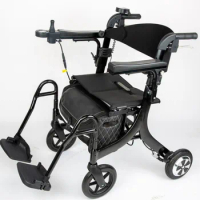 Lightweight Folding Electric Rollator Walker Mobility Aids Wheelchair for Seniors Adults with Seat Foot Rest Product