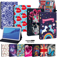 Tablet Case PU Leather Stand for Huawei MediaPad T3 8.0"/MediaPad T3 10 9.6"/MediaPad T5 10 10.1" Smart Tablet Folio Cover