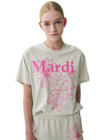 Tshirt Triple Flower Oatmeal Pink F
