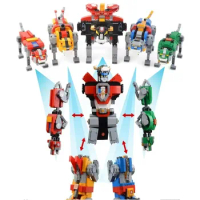 5 In 1 Transformers Action Figures Toys Voltron Deformable Model Defender Of The Universe Building Blocks Toys Christmas Gifts
