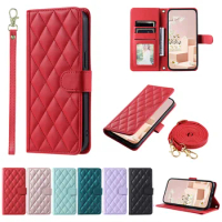 Flip Leather Wallet Case For Samsung Galaxy S23 S22 S21 Ultra S20 FE S10 Plus Note 20 9 8 10 Plus Stand Card Strap Protect Cover