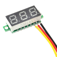 Kirk 1ชุด จอแสดงผลโวลต์มิเตอร์ DC 3 สาย DC 0-100V เครื่องทดสอบแรงดันไฟฟ้า แผง LED ขนาด 0.28 นิ้ว 4 ส