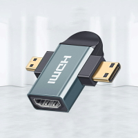 【易控王】HDMI母 轉 MiniHDMI+MicroHDMI公 轉接頭(40-710-09)