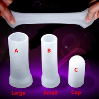 White Silicone Sleeves For Penis Pump Enlargement Penis extender Stretcher Pump Hanger Enlarger For Penis Exercise equipment