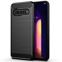 For LG V60 ThinQ Case Luxury Carbon Fiber Skin Full Soft Silicone Cover ShockProof Case For LG V60 V 60 LGV60 Phone Cases