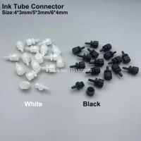 10Sets Ink Tube Joints Adapter Eco Solvent UV Pinter Ink Hose Pipe Connector Stopper Hose Plug Plastic Joint For DX5 XP600 TX800