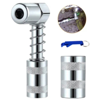 Grease Nozzle Adapter Grease Gun- Accessory 90 Degree Grease Coupler Adapter With Sleeve 3 Jaw Angle Grease Tool