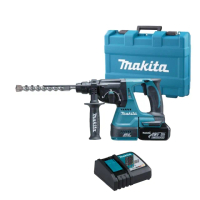 【MAKITA 牧田】18V 充電式 無刷 充電式 鎚鑽 電鑽 電鎚(DHR242RGEW主機+6.0鋰電池*1+充電器+箱)
