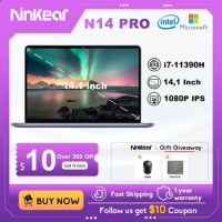 Ninkear Laptops N14 Pro 14-inch IPS Full HD Intel Core i7- 11390H 16GB RAM+1TB SSD Windows 11 Notebook Ultrabook Portable Comput