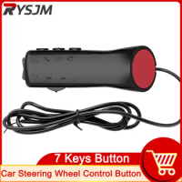 AD 7 Key Car Steering Wheel Button Remote Controller for Car Radio DVD GPS Multimedia Navigation Head Unit Remote Control Button