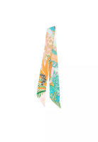 Hermès 二手愛馬仕 Jaguar Quetzal 真絲 Twilly 絲巾