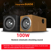 Ibass 100W High Power 6.5" Passive Subwoofer with Home Amplifier Car 360 Stereo Speakers SW Bass Output Home Theater HIFI System