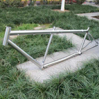 New designed titanium tandem MTB bike frame with couples, durable and light titanium tandem bicycle frame