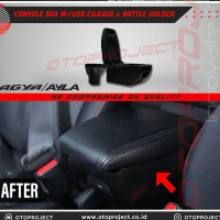 Console Box Armrest Tengah Hitam Dengan USB New Ayla