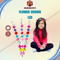 Mainan Bando Flower Crown LED Bando Mahkota bunga anak