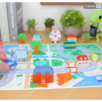 PEMANDANGAN KOTA KERTAS miniatur DIY Papercraft mainan diorama kerajinan tangan anak dewasa pendidik