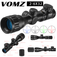 VOMZ 2-6x32 AO GBR Riflescope Hunting Optical Scope Telescopic Sight Range Finder Reticle Air Rifle Airgun .22LR .223 5.56mm