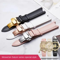 Genuine Leather Watch Strap for Vivienne Westwood Women Women Soft Comfortable Concave Interface Watchband18mm Wristband