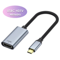 USB-C HD 2K@144Hz Adapter For MacBook Air Pro M1 Samsung S21 Huawei Dell USB 3.1 Type C To HDTV 2.0 4K@60Hz Video Braid Cable