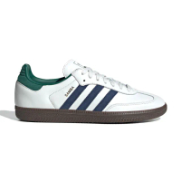 【adidas 愛迪達】Samba OG 男鞋 女鞋 白綠藍色 復古 焦糖底 愛迪達 休閒鞋 IH4882