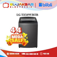 LG T2519VBTB Mesin Cuci Top Loading 19 Kg 1 Tabung Smart Inverter T2519VB
