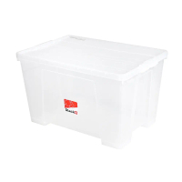 HomePro กล่องเก็บของ มีล้อ ฝาล็อค STACKO 110 ลิตร 6655 สีใส แบรนด์ STACKO