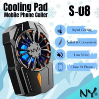 NY S-08 COOLING PAD / KIPAS PENDINGIN HP + BATERAI - TURBO FAN UNTUK PERFORMA GAMING MAKSIMAL